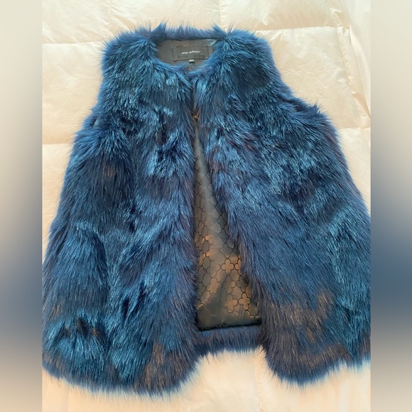 Pink Tartan Faux Fur Vest - Picture 1 of 3